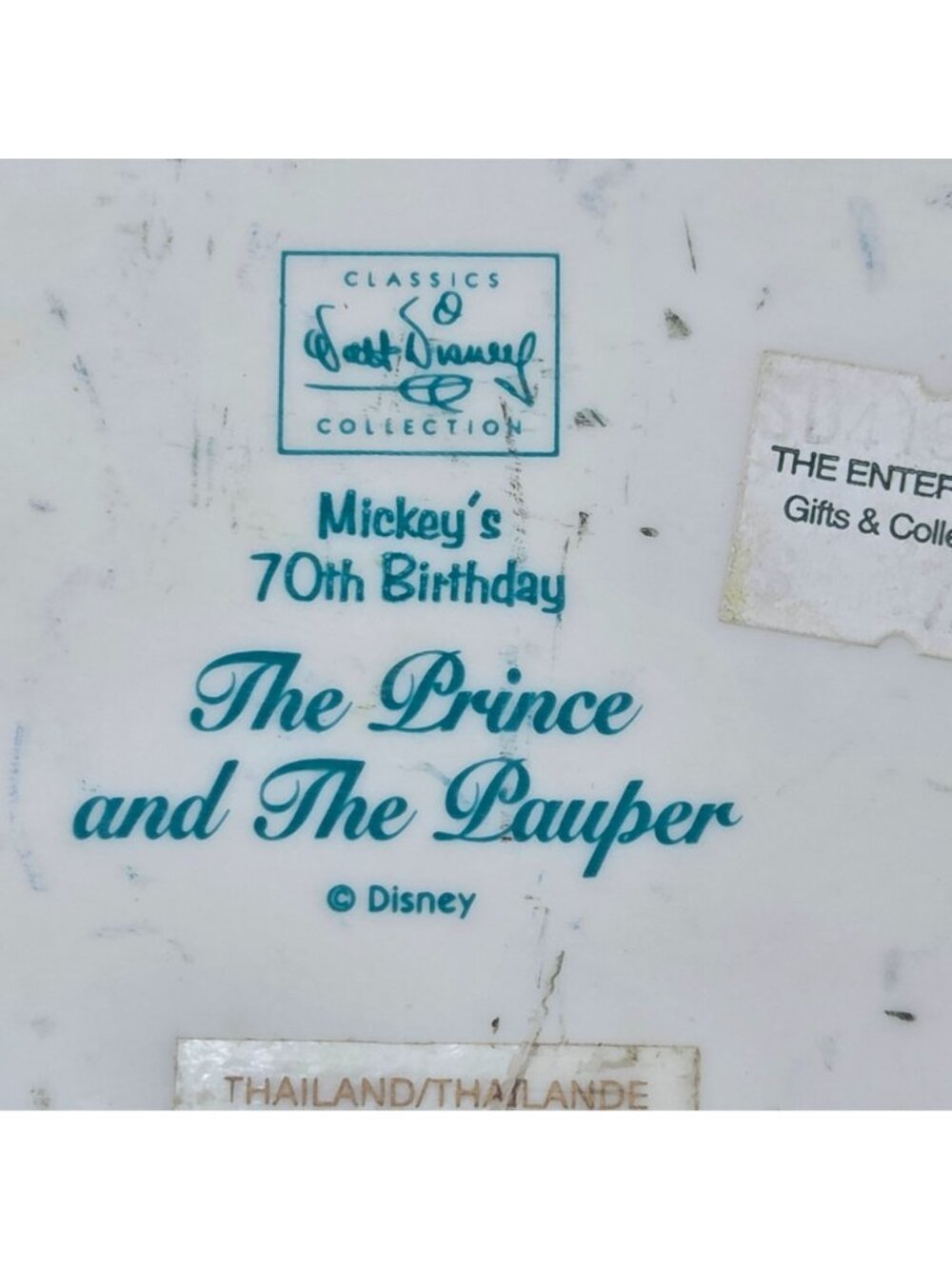 WDCC Mickey 70th Birthday The Prince and the Pauper Display Stand Only - Picture 3 of 7